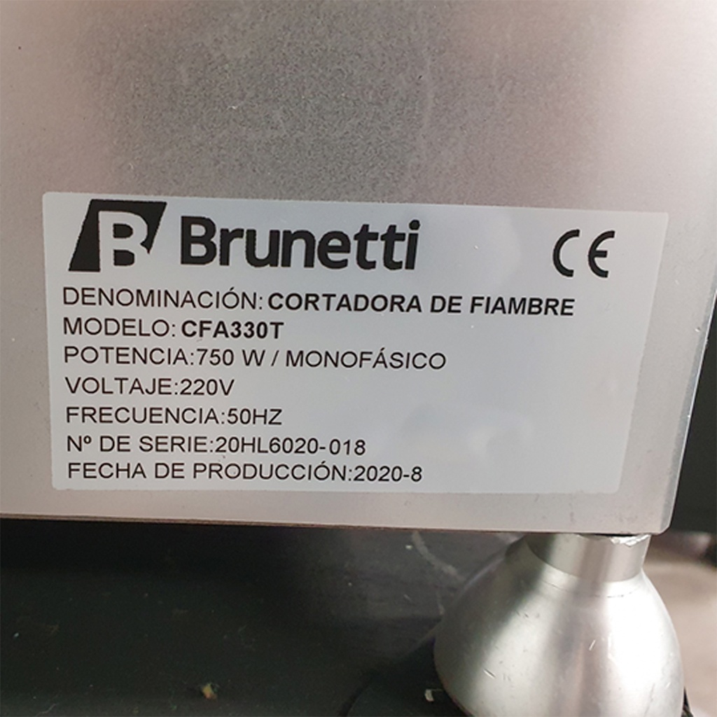 Cortadora de Fiambre Automática Brunetti CFA330T