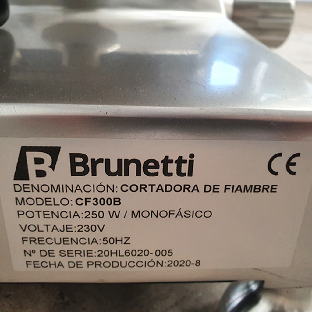Cortadora de Fiambre Brunetti CF300B